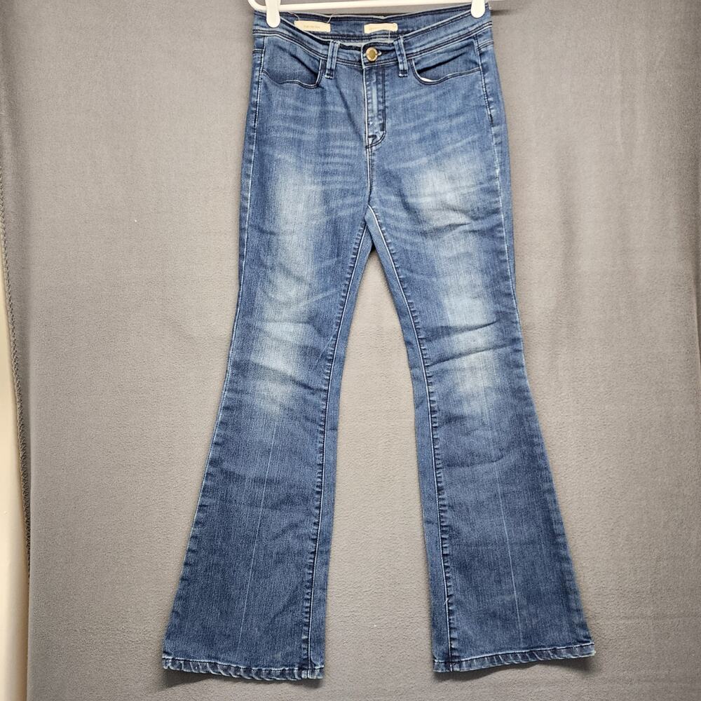 Silence + Noise Jeans Womens 28 High Rise Flare Blue Fade Western Hippy Retro